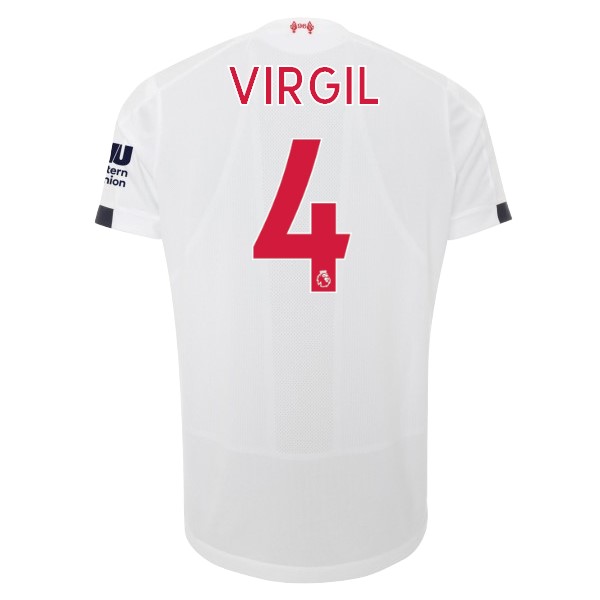 Maillot Football Liverpool NO.4 Virgil Exterieur 2019-20 Blanc